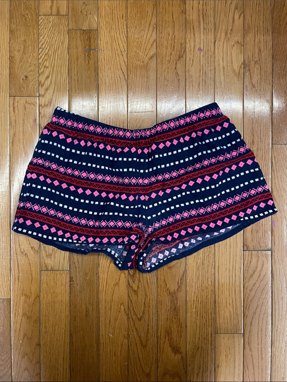 Geometric Patterned Pajama Shorts